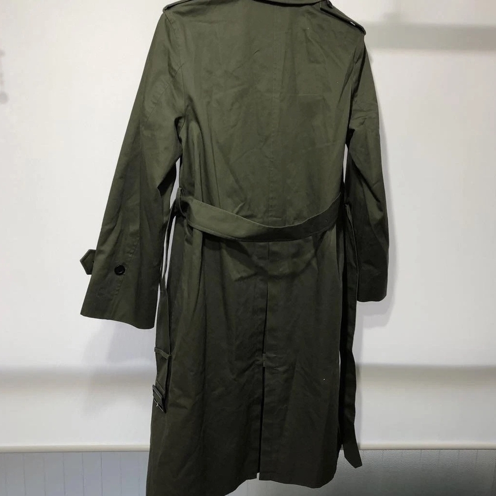 Olive Green Women's Trench Coat - Picture 7 of 7